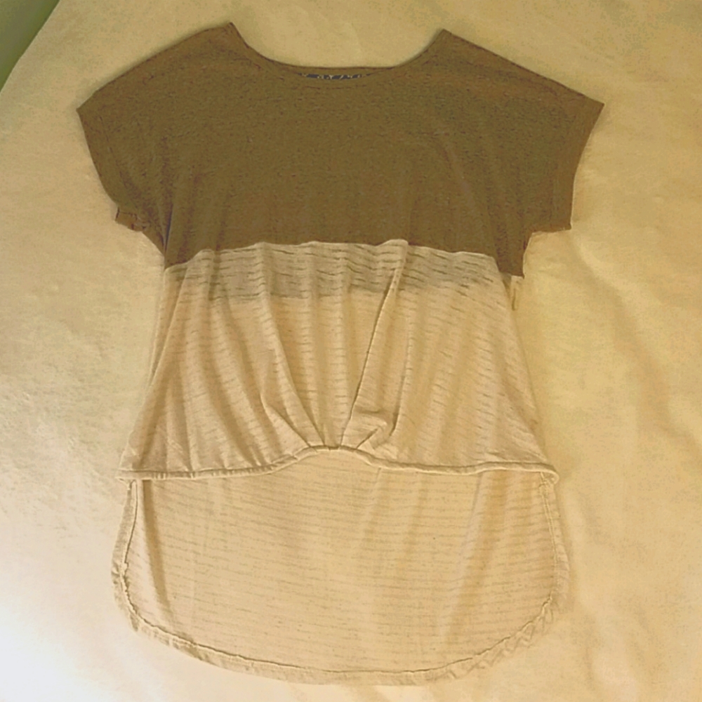 Brown and White Girls Shirt
